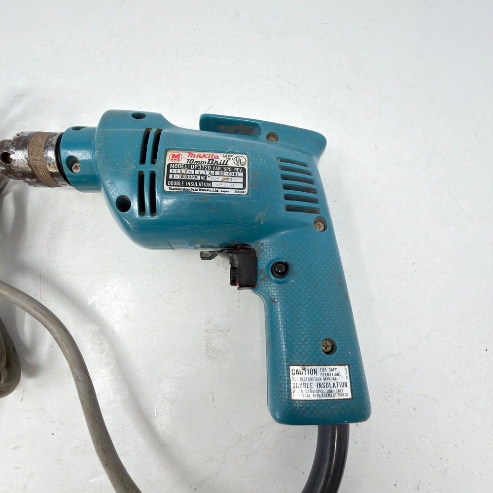 Makita DP3720 Corded Electric Drill Teal Blue Variable Speed Reversible 10mm